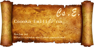 Csonka Emiliána névjegykártya